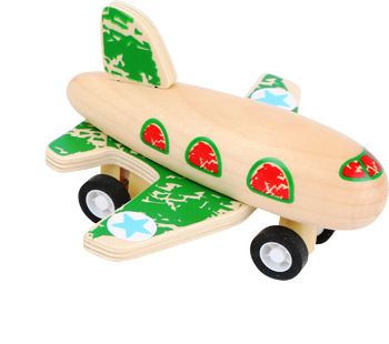 Display Buntes Rückziehflugzeug - KidsTruhe